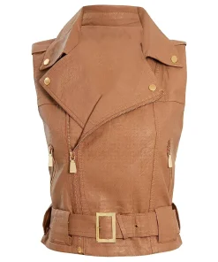 womens-brown-faux-leather-gilet-biker-vest