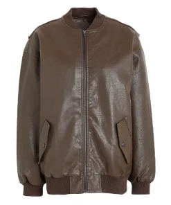 womens-brown-faux-leather-oversized-bomber-jacket