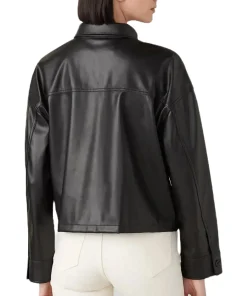 womens-button-up-black-faux-leather-shirt-jacket