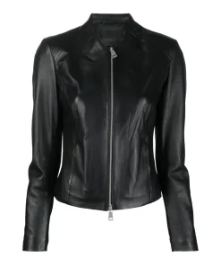 womens-collarless-black-faux-leather-jacket