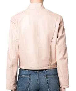 womens-light-pink-fitted-faux-leather-jacket