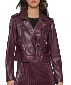 womens-maroon-faux-leather-moto-jacket