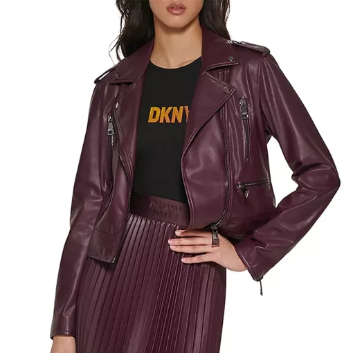 womens-maroon-faux-leather-moto-jacket