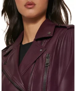 womens-maroon-faux-leather-moto-jacket