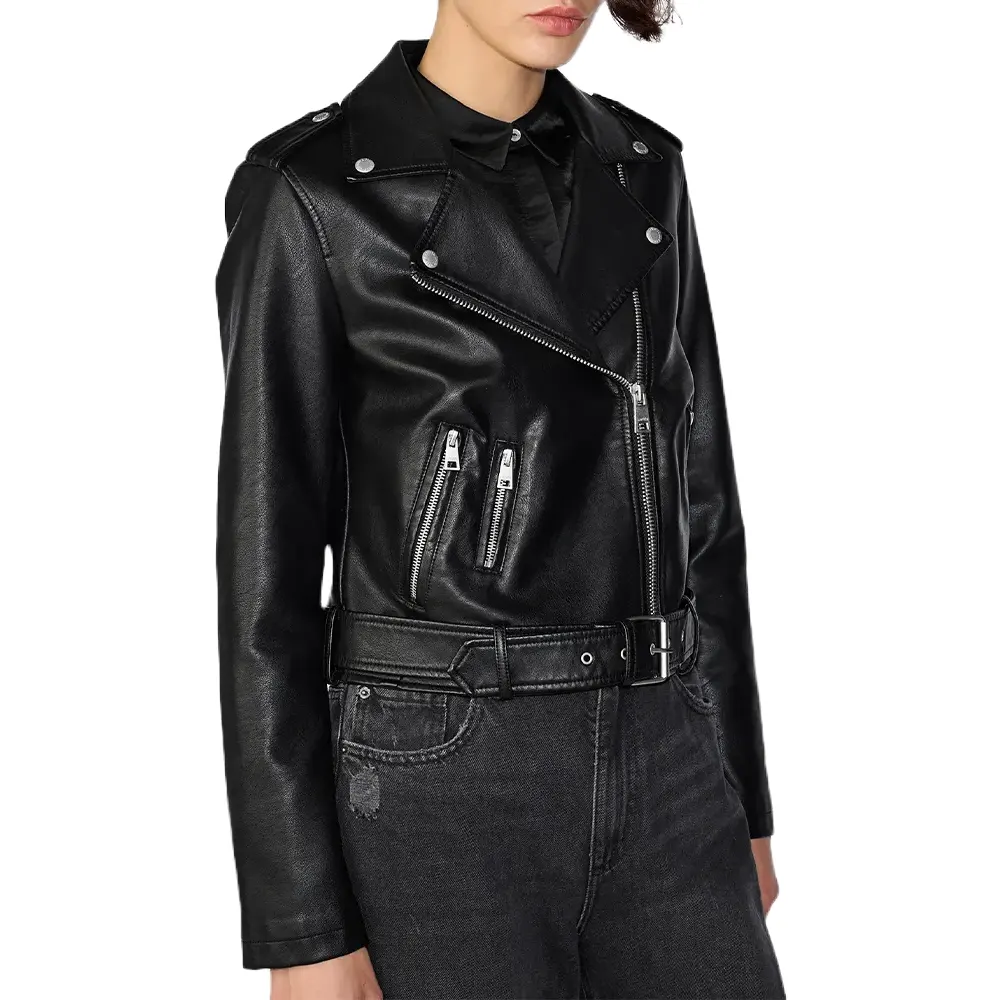 womens-moto-black-belted-faux-leather-jacket-3 womens-moto-black-belted-faux-leather-jacket