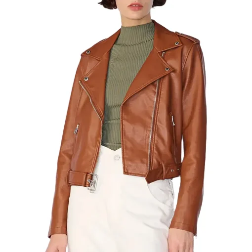 womens-moto-brown-belted-faux-leather-jacket