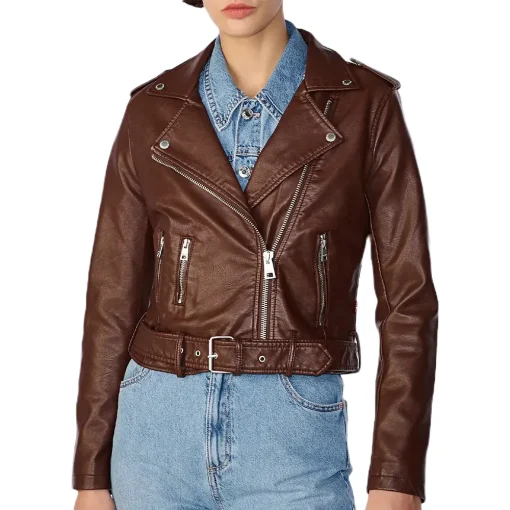 womens-moto-chocolate-brown-belted-faux-leather-jacket