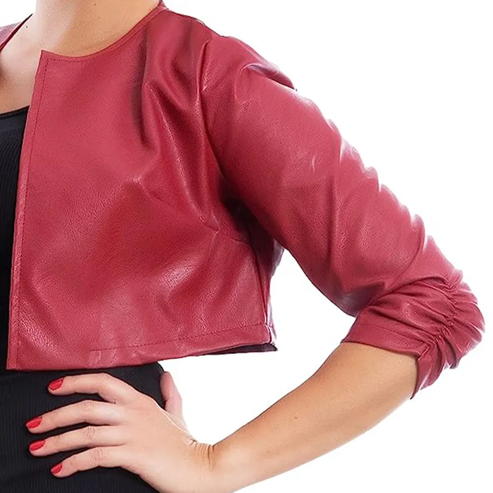 womens-open-front-maroon-faux-leather-cropped-jacket-4 womens-open-front-maroon-faux-leather-cropped-jacket