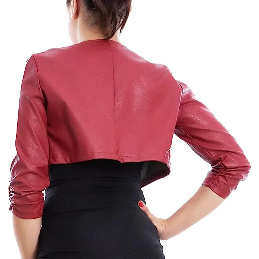 womens-open-front-maroon-faux-leather-cropped-jacket-5 womens-open-front-maroon-faux-leather-cropped-jacket