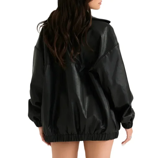 womens-oversize-black-faux-leather-bomber-jacket