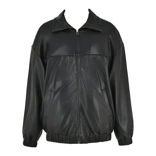 womens-oversize-black-faux-leather-bomber-jacket