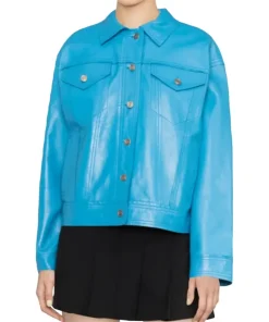 womens-oversized-blue-faux-leather-trucker-jacket