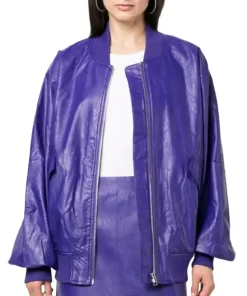 womens-purple-faux-leather-bomber-jacket