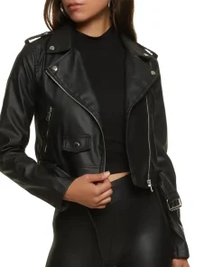 womens-solid-black-faux-leather-moto-jacket