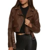 womens-solid-brown-faux-leather-moto-jacket
