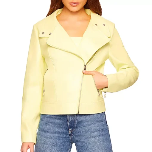 womens-yellow-faux-leather-moto-jacket