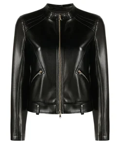 womens-zip-up-black-faux-leather-biker-jacket