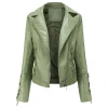 womens-zip-up-green-faux-leather-slim-fit-jacket