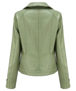 womens-zip-up-green-faux-leather-slim-fit-jacket