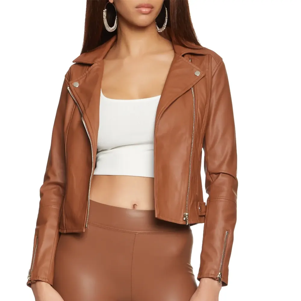 womens-zipper-detail-cognac-faux-leather-moto-jacket-1 womens-zipper-detail-cognac-faux-leather-moto-jacket