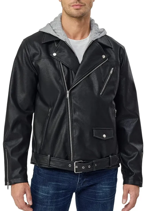 mens-asymmetric-zip-black-faux-leather-hooded-jacket