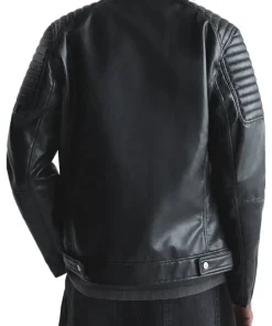 mens-band-collar-black-faux-leather-biker-jacket