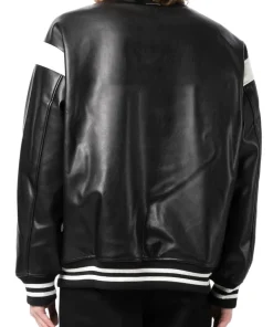 mens-black-and-white-faux-leather-bomber-jacket