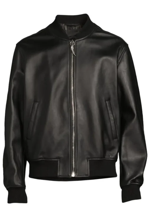 mens-black-bomber-faux-leather-slim-fit-jacket
