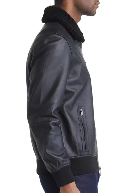 mens-black-faux-leather-bomber-jacket-with-shearling-collar