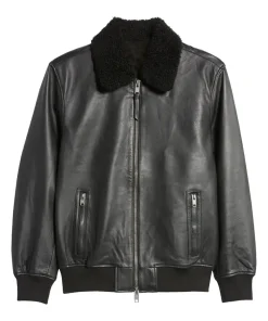 mens-black-faux-leather-bomber-jacket-with-shearling-collar