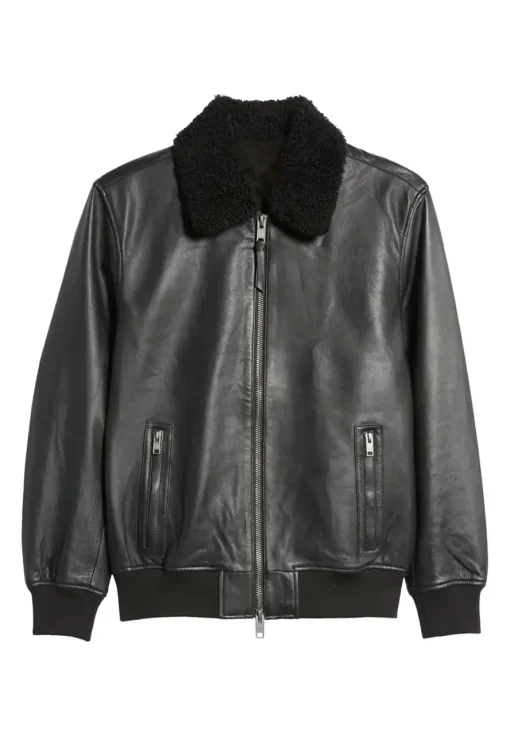 mens-black-faux-leather-bomber-jacket-with-shearling-collar