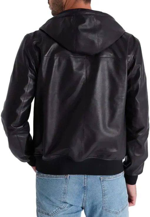 mens-black-faux-leather-motorcycle-bomber-jacket-with-hood