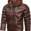 mens-brown-faux-leather-bomber-jacket-with-removable-hood