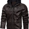 mens-coffee-faux-leather-bomber-jacket-with-removable-hood