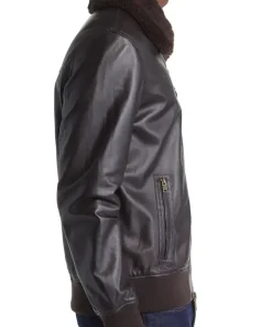 mens-dark-brown-faux-leather-bomber-jacket-with-shearling-collar