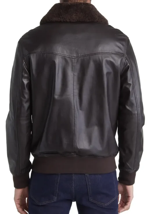 mens-dark-brown-faux-leather-bomber-jacket-with-shearling-collar