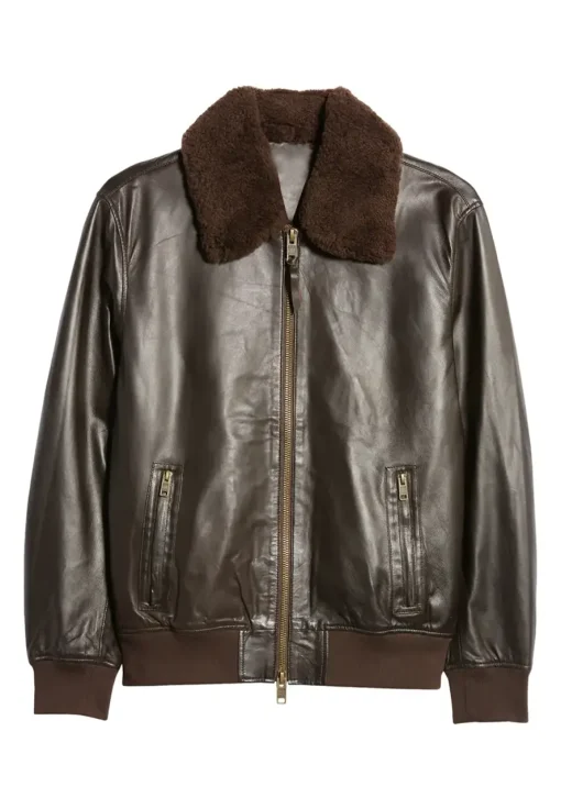 mens-dark-brown-faux-leather-bomber-jacket-with-shearling-collar
