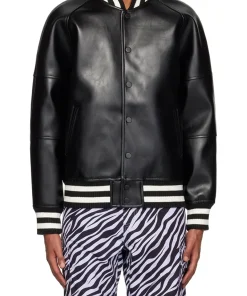 mens-exclusive-black-faux-leather-bomber-jacket