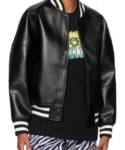 mens-exclusive-black-faux-leather-bomber-jacket