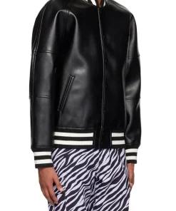 mens-exclusive-black-faux-leather-bomber-jacket