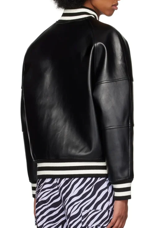 mens-exclusive-black-faux-leather-bomber-jacket