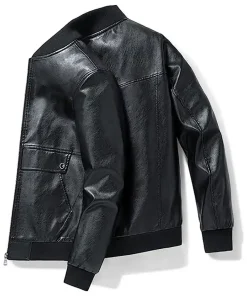 mens-faux-leather-black-motorcycle-bomber-jacket
