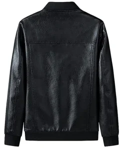 mens-faux-leather-black-motorcycle-bomber-jacket