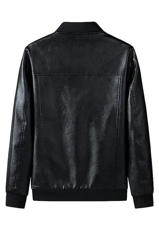 mens-faux-leather-black-motorcycle-bomber-jacket