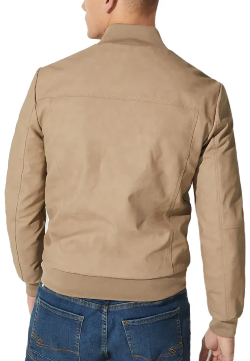 mens-faux-leather-camel-bomber-jacket