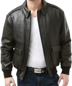 mens-flight-brown-faux-leather-bomber-jacket