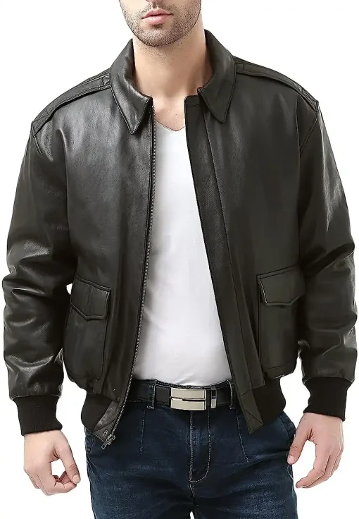mens-flight-brown-faux-leather-bomber-jacket