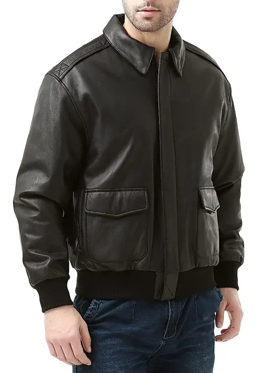 mens-flight-brown-faux-leather-bomber-jacket