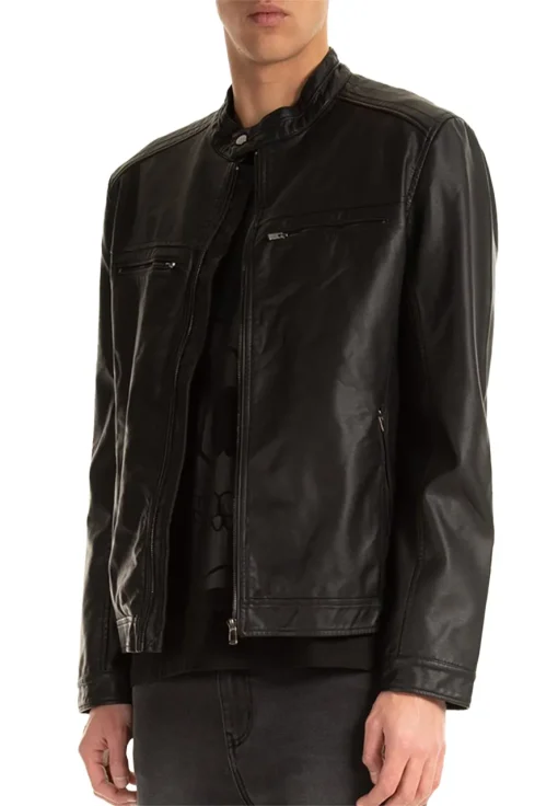 mens-iconic-faux-leather-black-biker-jacket