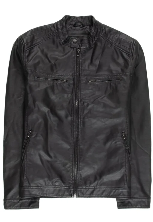 mens-iconic-faux-leather-black-biker-jacket